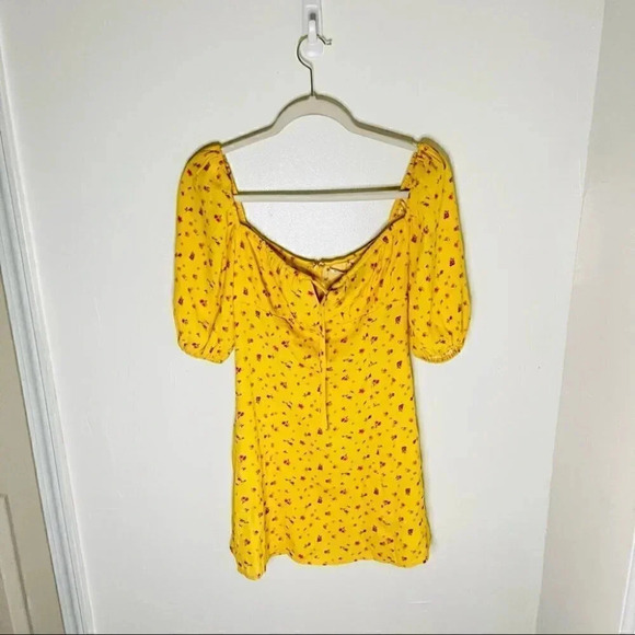 NWT Reformation Sette Mini Dress Gwen Floral Puff Sleeve Wedding Guest Bohemian - Picture 2 of 9